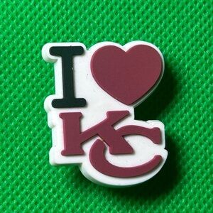 🌼 (5/$10 or 10/$15) NEW “NFL” Fun Croc Charm Collection I ❤️ Kansas City Chiefs
